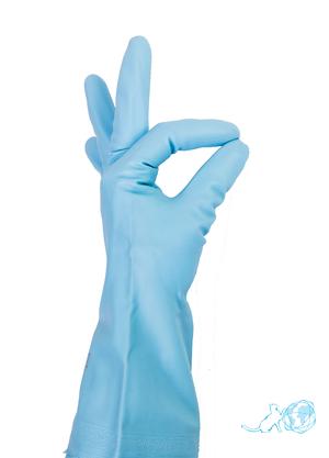 Купить универсальные перчатки с хлопковым напылением (размер L) "Белый Кот"